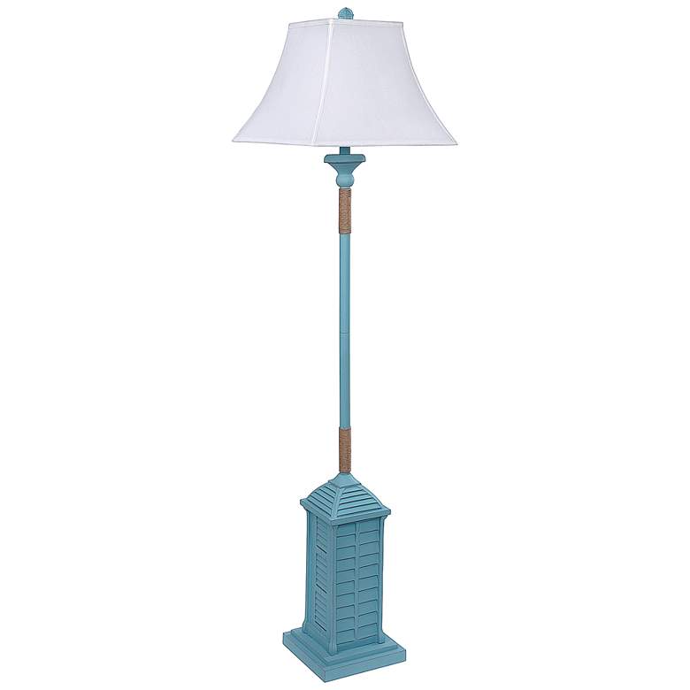Image 1 Antigua Blue Tower Column Floor Lamp