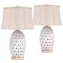 1_Antigua Coastal 29" High Beige Sand Seashell Table Lamps Set of 2