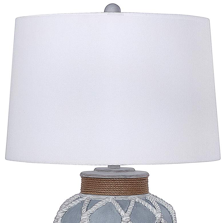 Image 3 Antigua Gray and White Rope Netted Table Lamps Set of 2 more views