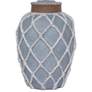 Antigua Gray and White Rope Netted Table Lamps Set of 2