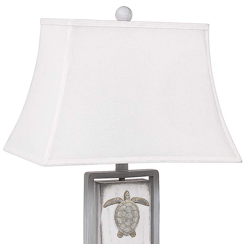 Image 3 Antigua Gray Turtle 30" Rectangular Coastal Table Lamps Set of 2 more views