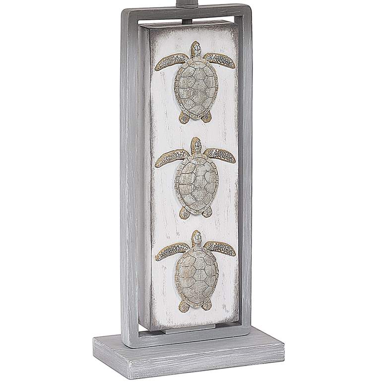 Image 4 Antigua Gray Turtle 30 inch Rectangular Coastal Table Lamps Set of 2 more views