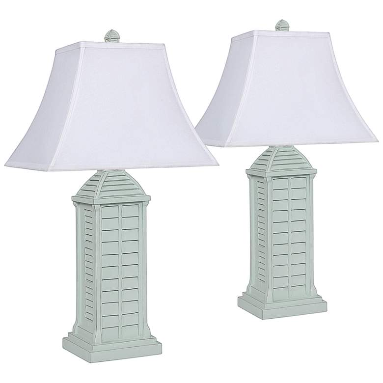 Image 1 Antigua Sage Tower Table Lamps Set of 2