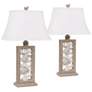 Antigua Sand Turtle and Coral 31 1/2" Rectangular Table Lamps Set of 2