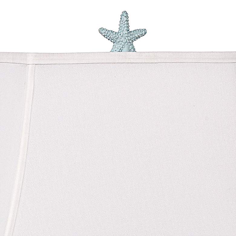 Image 2 Antigua Starfish 31 inch Rectangular Coastal Sky Blue Table Lamps Set of 2 more views