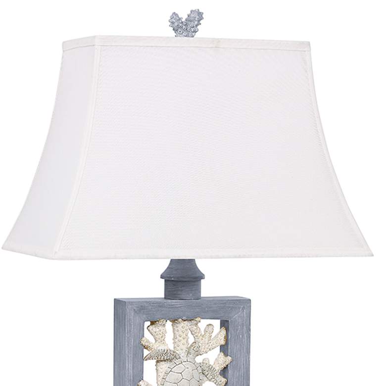 Image 3 Antigua Turtle and Coral 31 1/2 inch Gray Coastal Table Lamps Set of 2 more views