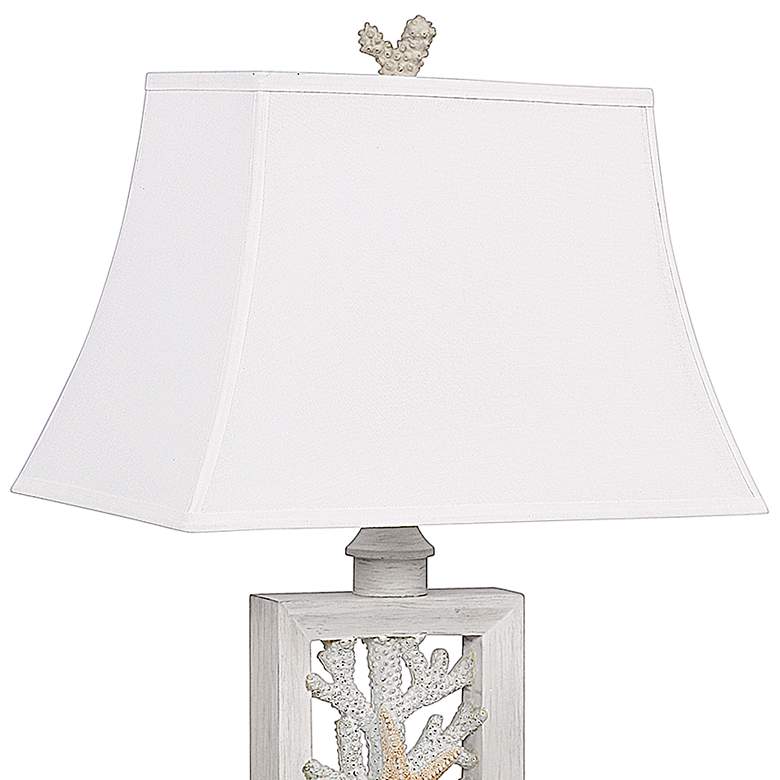 Image 3 Antigua White Coral 32" Rectangular Coastal Table Lamps Set of 2 more views