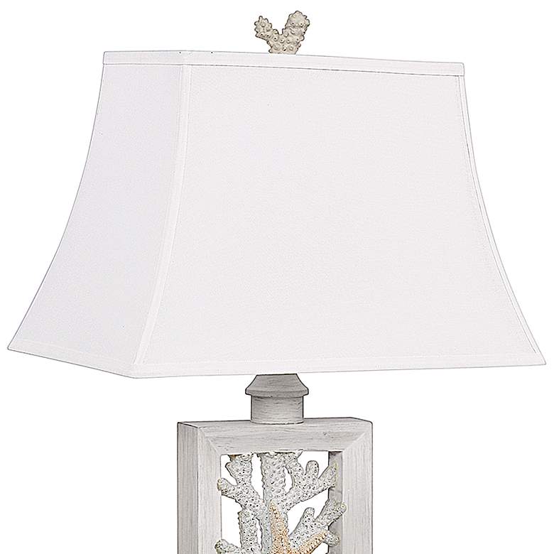 Image 3 Antigua White Coral 32 inch Rectangular Coastal Table Lamps Set of 2 more views