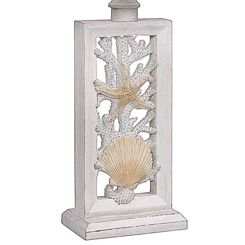 Image 4 Antigua White Coral 32" Rectangular Coastal Table Lamps Set of 2 more views