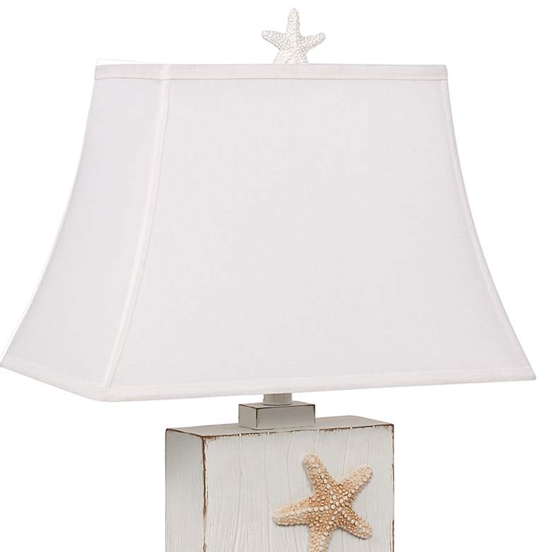 Image 3 Antigua White Starfish 31 inch Rectangular Coastal Table Lamps Set of 2 more views