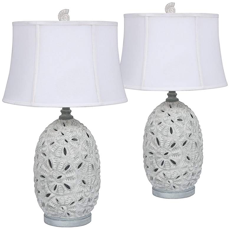 Image 1 Antigua White Table Lamps Set of 2