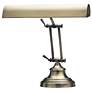 Antique Brass Adjustable Banker Piano Lamp by House of Troy