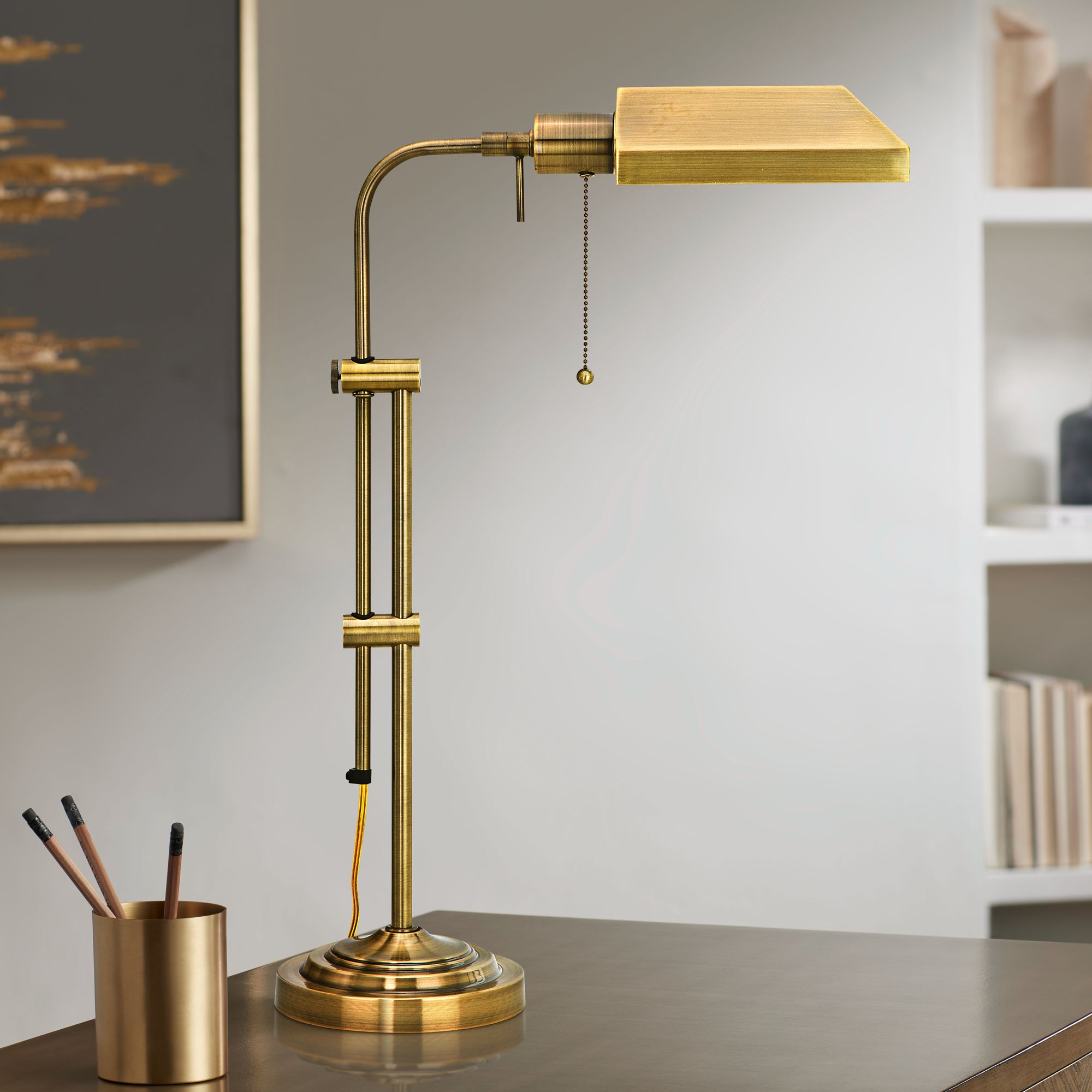 brass adjustable desk lamp