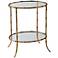 Antique Brass Bamboo Side Table