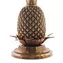 Antique Brass Black Shade Pineapple Table Lamp