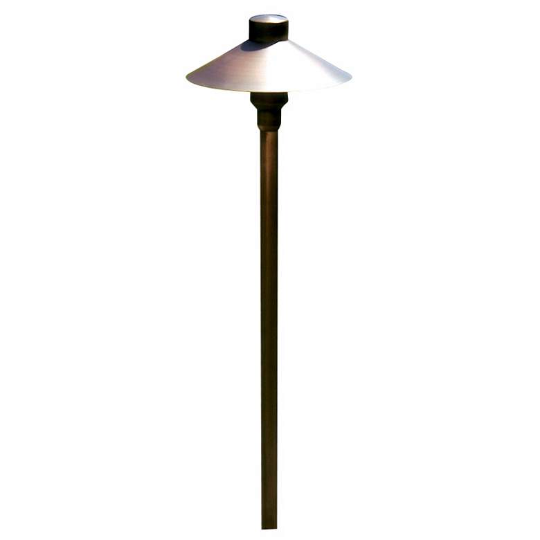 Image 2 Antique Brass Conical Top Path Light