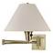 Antique Brass Finish Plug-In Swing Arm Wall Lamp