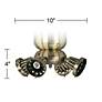 Thumbnail2 of Antique Brass Finish Pull Chain 4-Light LED Universal Fitter more views