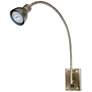 Antique Brass Gooseneck Plug-In Gooseneck Arm Adjustable LED Wall Lamp