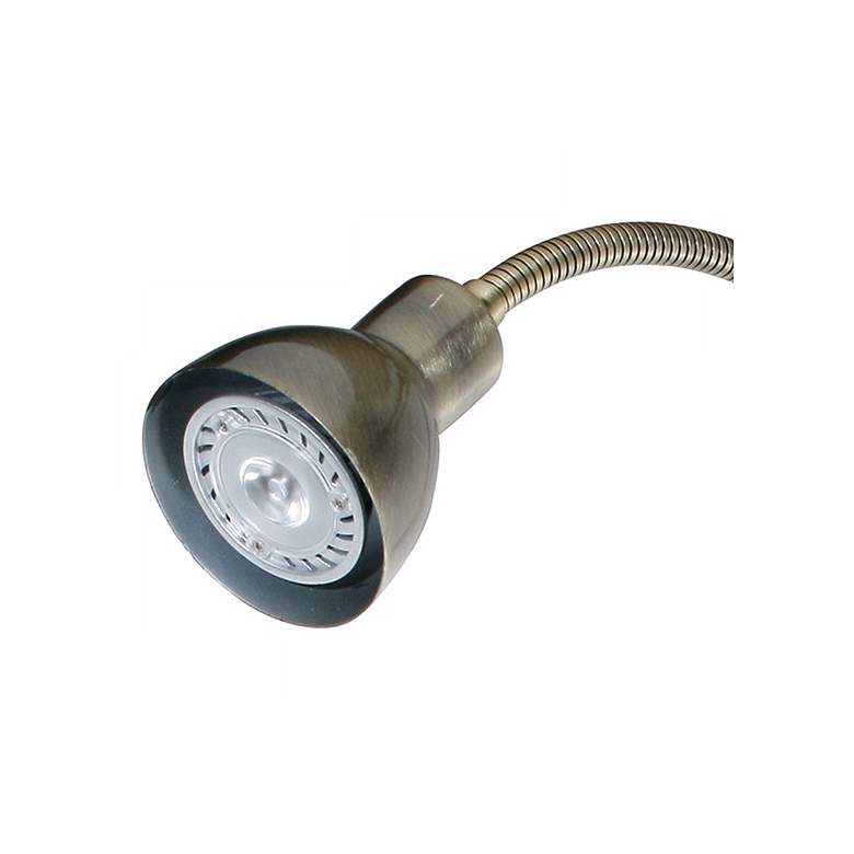 Image 3 Antique Brass Gooseneck Plug-In Gooseneck Arm Adjustable LED Wall Lamp more views