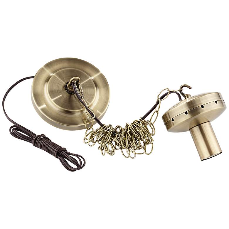 Antique Brass Hardwired DIY Pendant Light Adapter