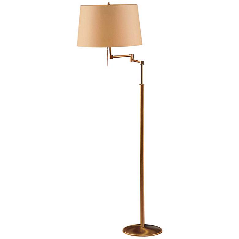 Image 1 Antique Brass Kupfer Swing Arm Holtkoetter Floor Lamp