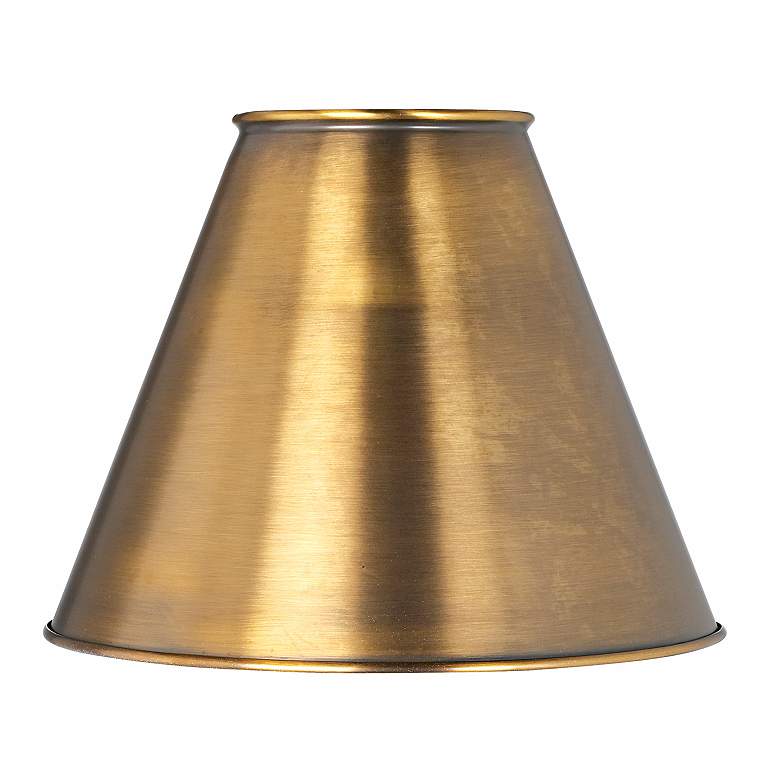 Image 1 Antique Brass Metal Lamp Shade 5x11x9 (Spider)