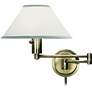 Antique Brass Plug-In Swing Arm Wall Lamp