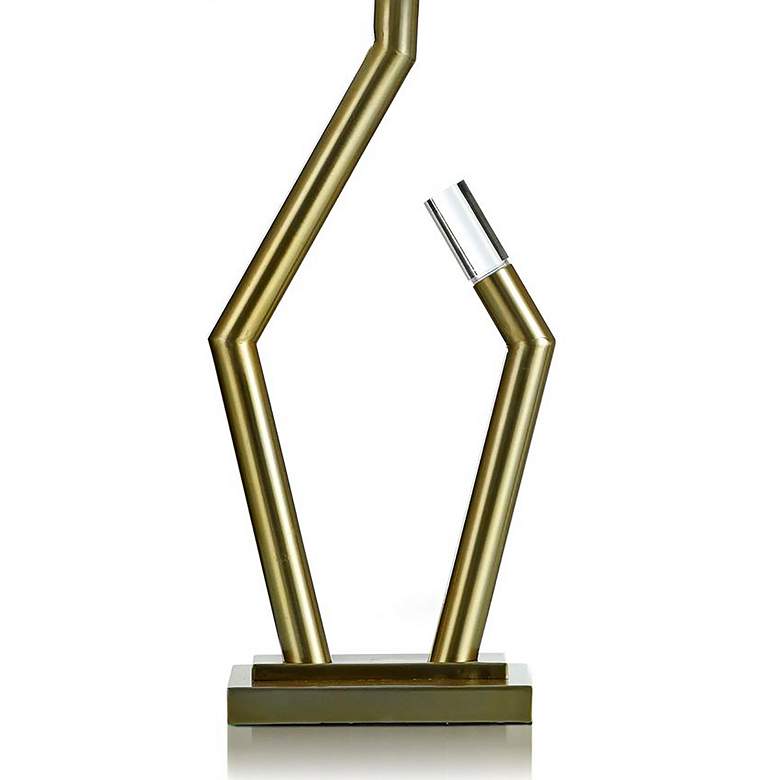 Image 3 Antique Brass - Steel And Clear Acrylic Table Lamp With Led more views