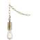 Antique Brass Swag Plug-In Chandelier with Edison Style Bulb