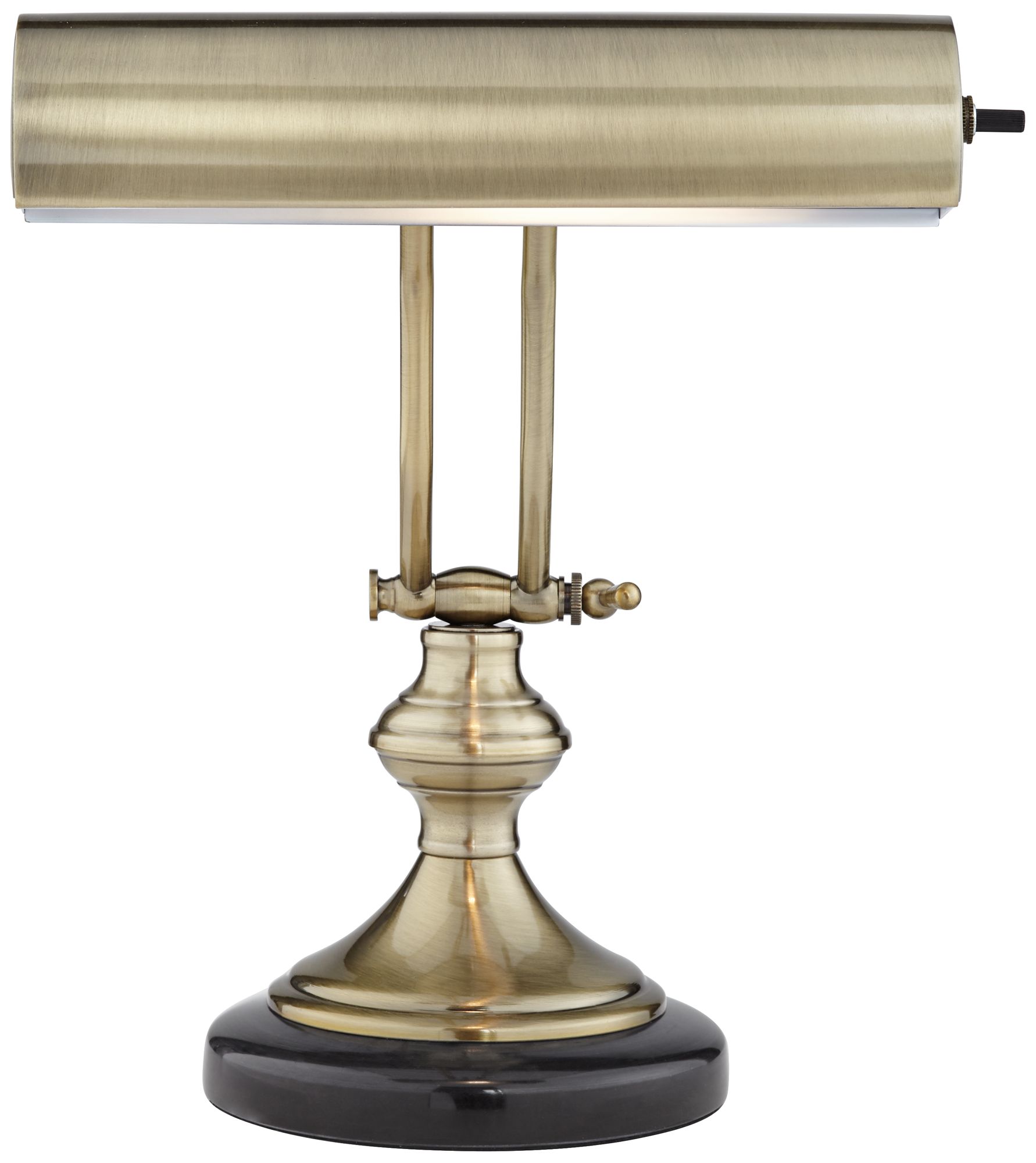 antique brass with marble piano desk lamp by regency hill