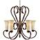 Antique Bronze 30" Wide Chandelier with Scavo Glass