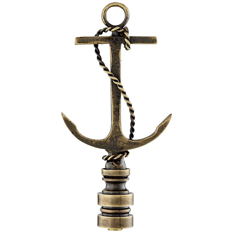 Image 1 Antique Bronze Anchor Lamp Shade Finial