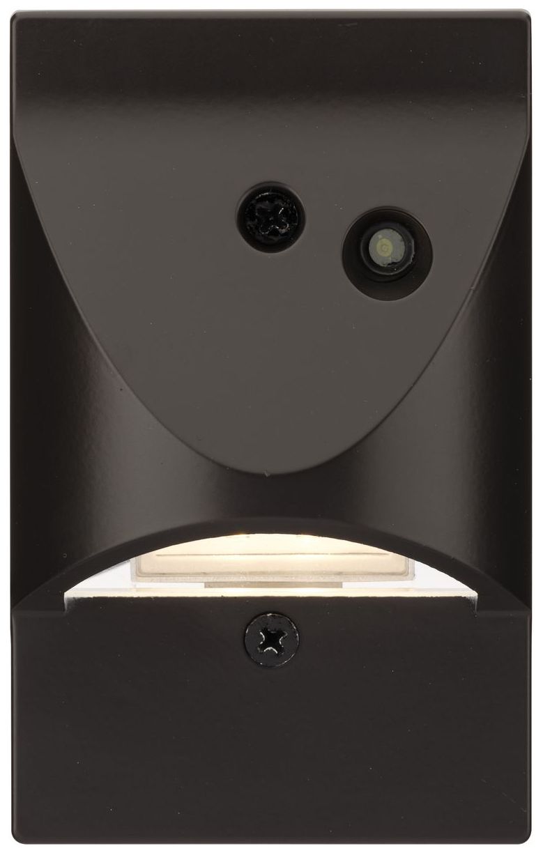 Antique Bronze Integrated LED Wall or Step Light with Photocell