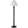 Antique Bronze with Hardback Linen Shade Floor Lamp