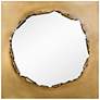 Antique Brushed Gold Torn Edge Square Mirror, 36"x36"