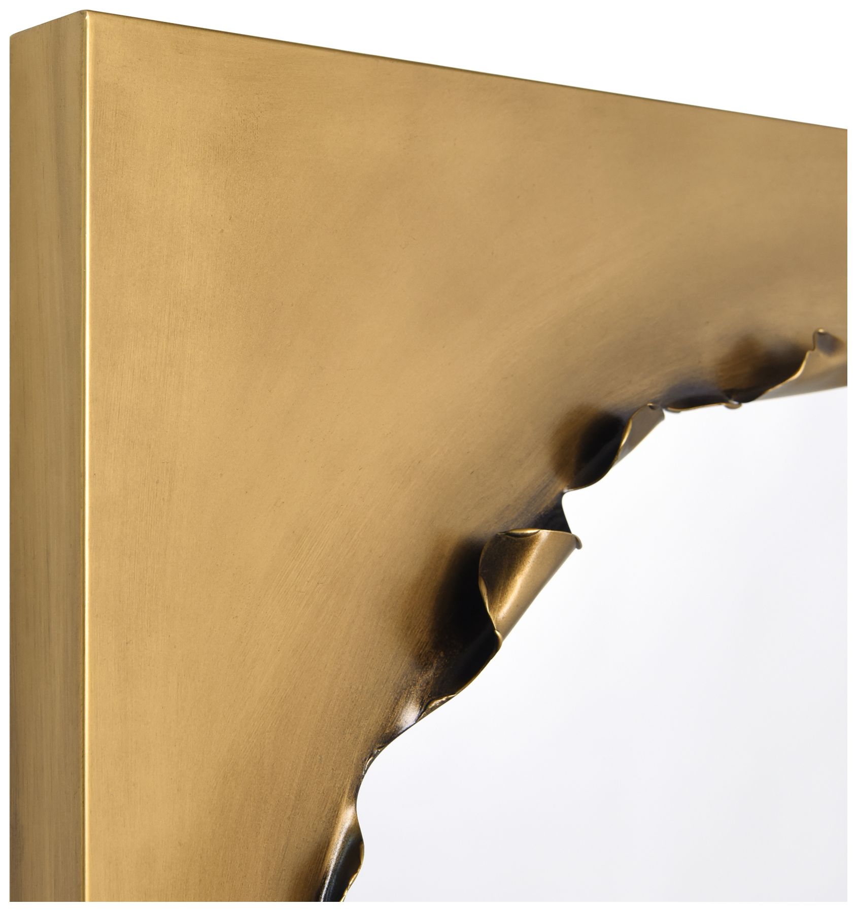Image 4 Antique Brushed Gold Torn Edge Square Mirror, 36"x36" more views