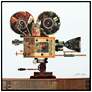 Antique Film Projector 24" Square Framed Glass Wall Art 