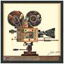 Antique Film Projector 25" High Collage Framed Wall Art