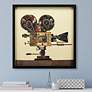 Antique Film Projector 25" High Collage Framed Wall Art