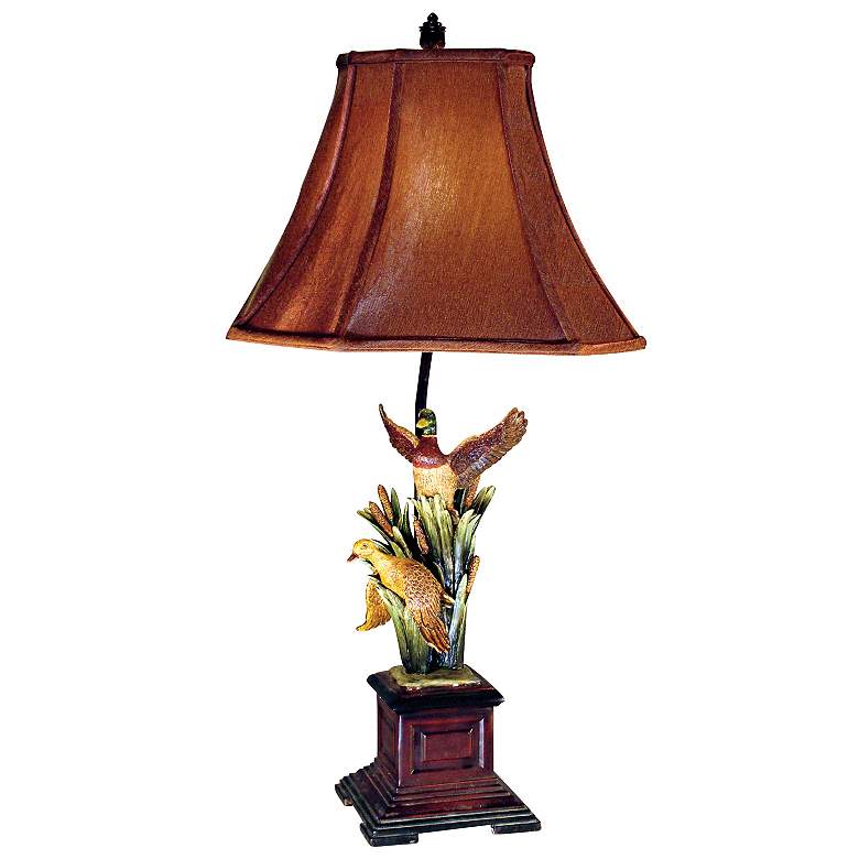 Image 1 Antique Finish Mallard Duck Table Lamp