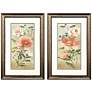 1_Antique Floral 22"W x 34"H Framed Art Set of 2