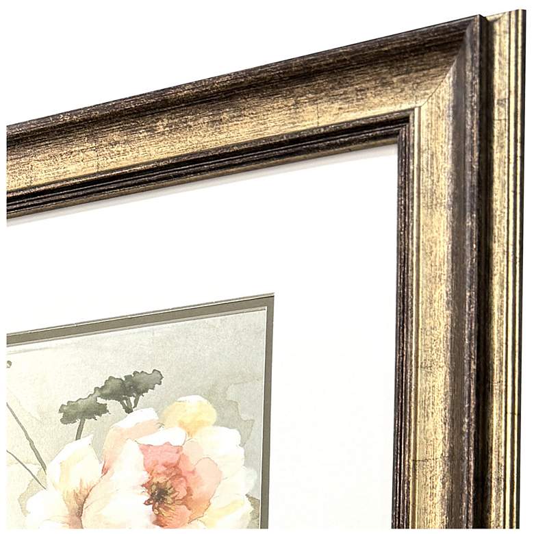 Image 3 Antique Floral 22"W x 34"H Framed Art Set of 2 more views