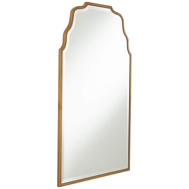 Image 6 Antique Gold 40 inch x 26 inch Waved Arch Tall Traditional Wall Mirror more views