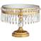 Antique Gold 8 1/2" High Crystal Cake Stand