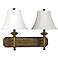 Antique Gold Finish Plug-In Style Double Wall Lamp