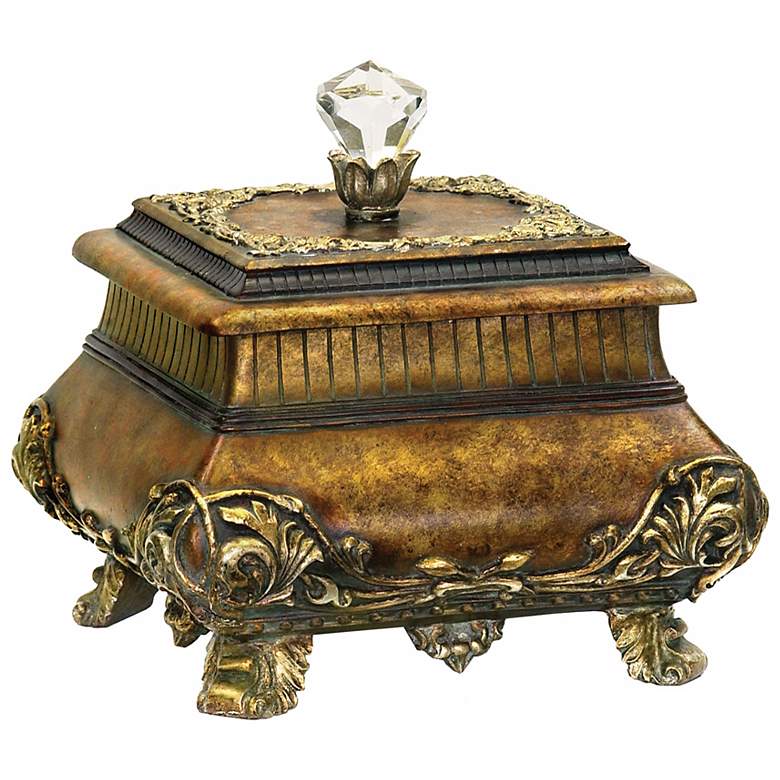 Image 1 Antique Gold Finish Wilton Box