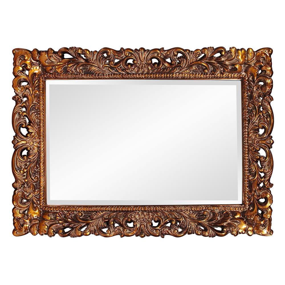 Image 5 Antique Gold Leaf Frame 46" Wide Wall Mirror more views