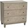 Antique Gray Pine Banana Leaf 3-Drawer Accent Chest