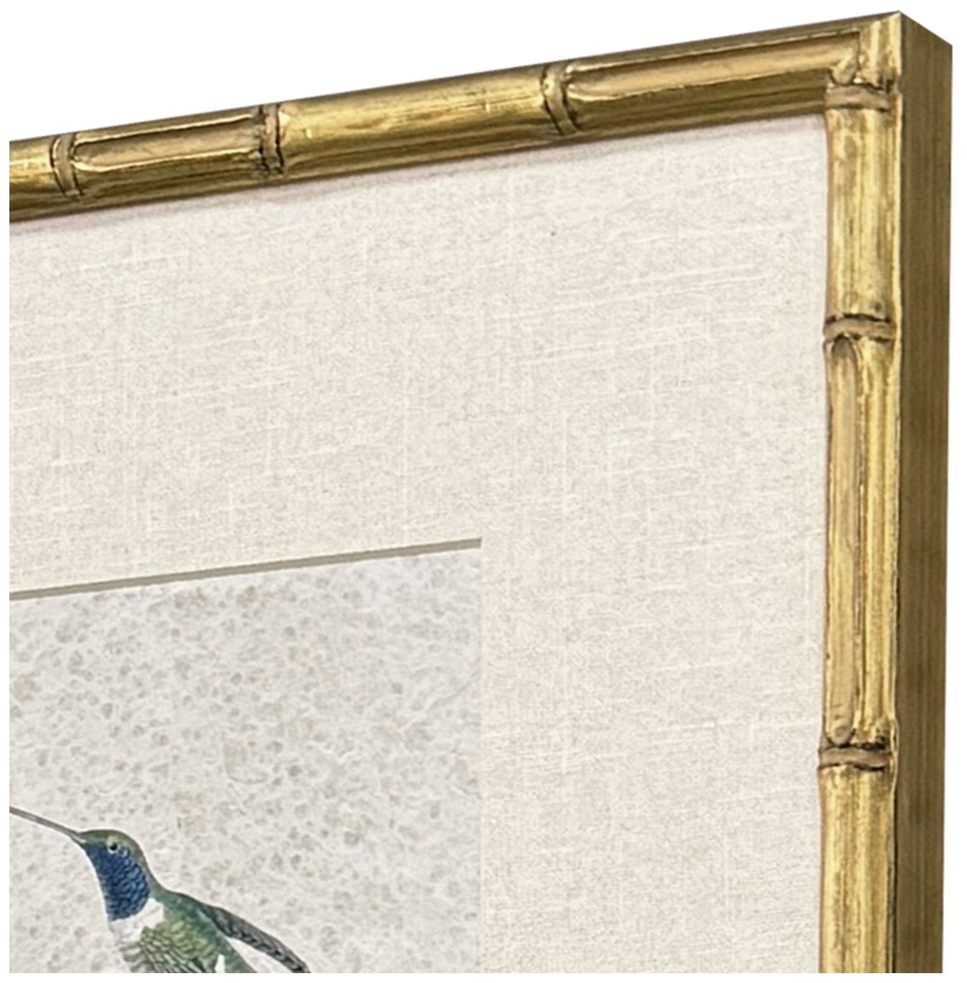 Image 3 Antique Hummingbirds 12"W x 19"H Traditional Framed Art Set of 4 more views